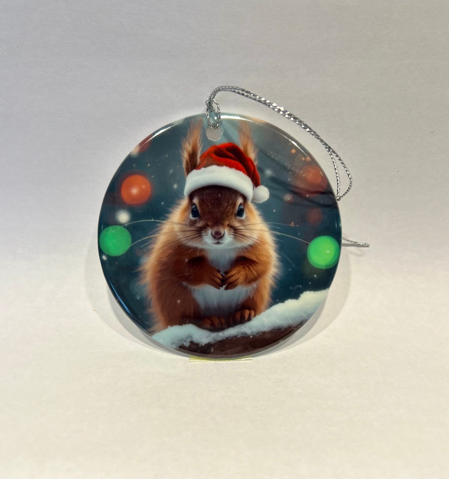 Red squirrel hanging decoration
