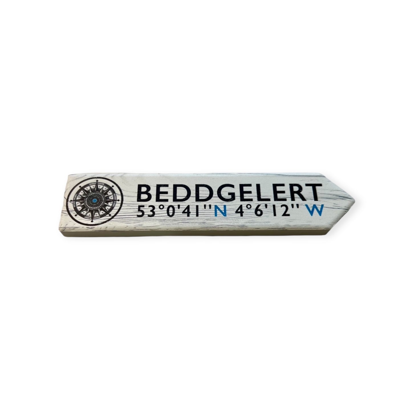Beddgelert white arrow magnet