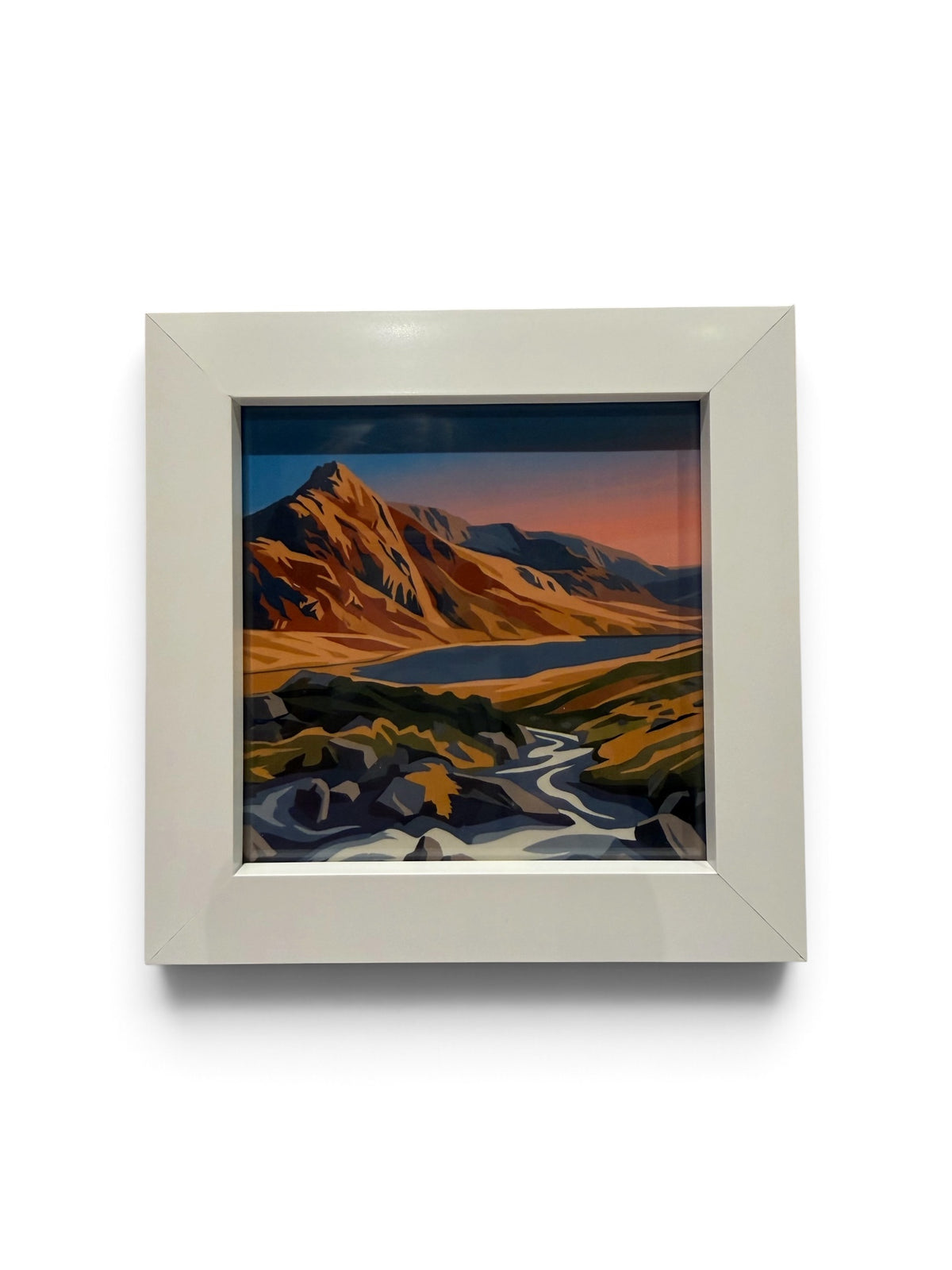 Small framed print of Tryfan