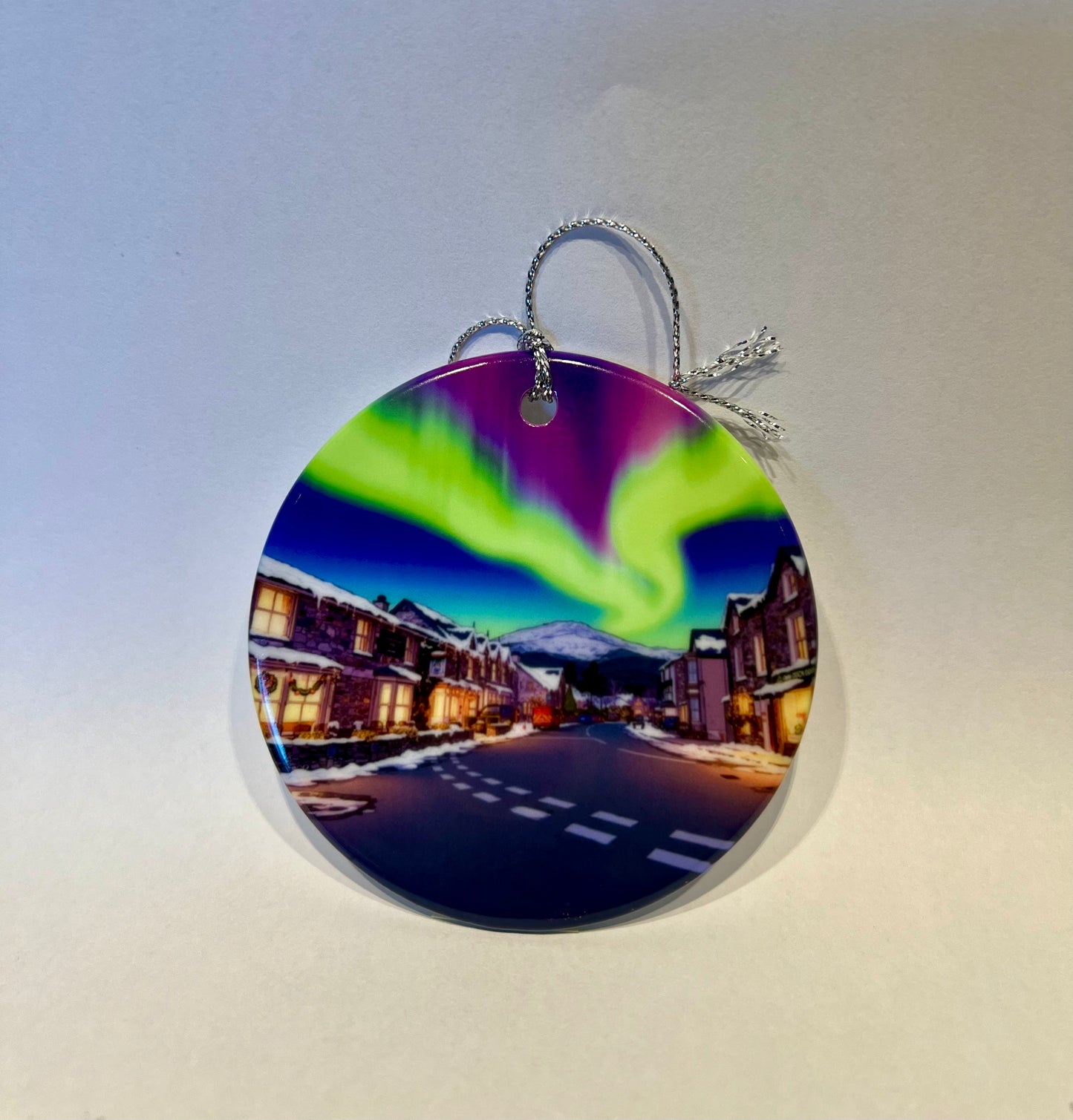 Beddgelert Village Northern lights hanging decoration