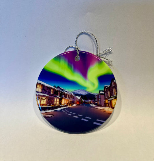 Beddgelert Village Northern lights hanging decoration