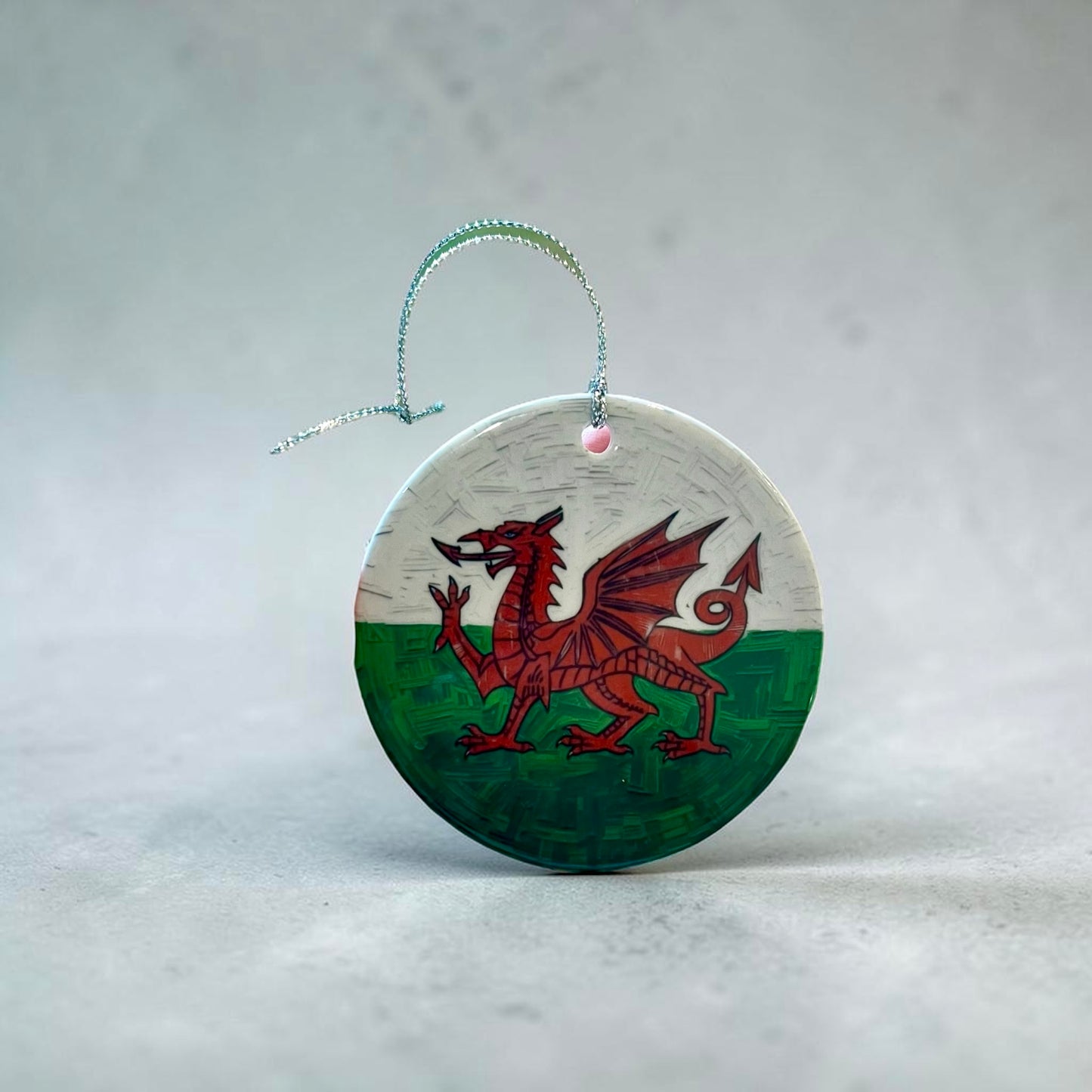 Ceramic Wales flag Christmas decoration