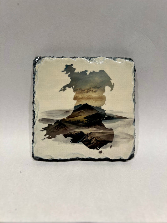 Wales slate coaster